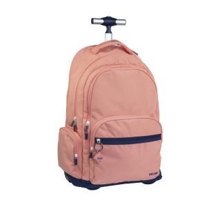MOCHILA CON RUEDAS 6 CREMALLERAS (25L) SERIE 1918 ROSA