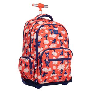 MOCHILA CON RUEDAS 6 CREMALLERAS 25L NINJUTSU, ROJO