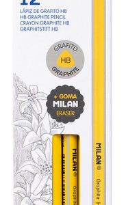 LAPIZ GRAFITO MILAN HB CON GOMA