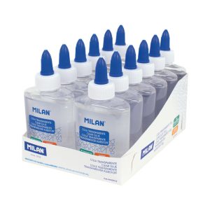 EXPOSITOR 12 BOTES COLA MILAN 118 GRAMOS TRANSPARENTE