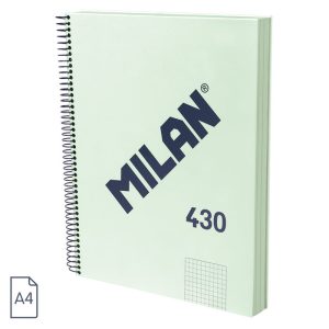 BLOC ESPIRAL MILAN 120 HOJAS A4 CUADRO 5 MM SERIE 1918 VERD