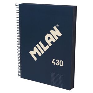 BLOC ESPIRAL MILAN 120 HOJAS A4 CUADRO 5 MM SERIE 1918 AZUL