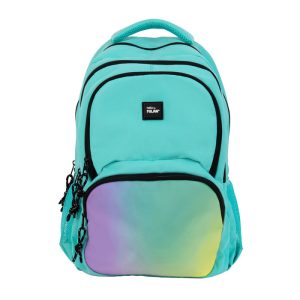 MOCHILA ESCOLAR 4 CREMALLERAS 25 L SERIE SUNSET VERDE