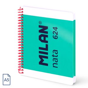 CUADERNO A5 ESPIRAL TAPA DURA HORIZONTAL 80H NATA 624 VERD