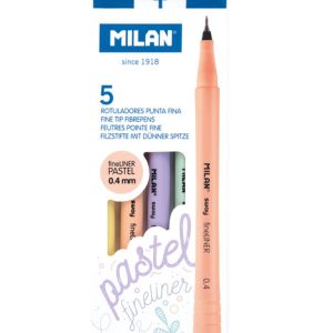 CAJA 5 ROTULADORES PUNTA FINA SWAY PASTEL FINELINER 0,4 MM