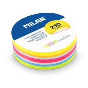 BLOC 250 NOTAS ADHESIVAS REMOVIBLES REDONDAS NEON ? 67MM