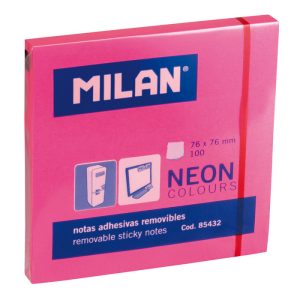 NOTAS ADHESIVAS 76X76 MILAN NEON ROSA
