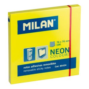 NOTAS ADHESIVAS 76X76 MILAN NEON AMARILLO