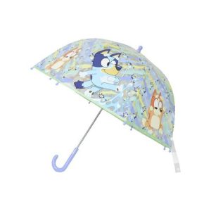 PARAGUAS MANUAL INFANTIL TRANSPARENTE BURBUJA 48 CM BLUEY