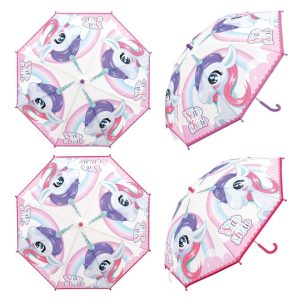 PARAGUAS INFANTIL TRANSPARENTE UNICORNIO 2MOD SURT 46/8