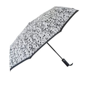 PARAGUAS PLEGABLE MUSICA BLANCO