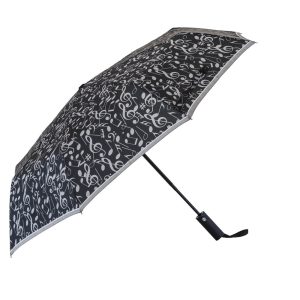 PARAGUAS PLEGABLE MUSICA NEGRO