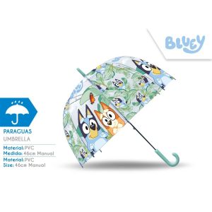PARAGUAS TRANSPARENTE CAMPANA 46CM BLUEY