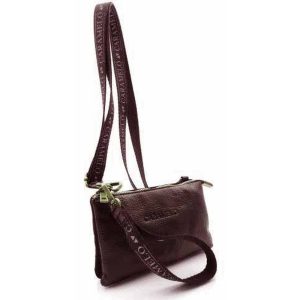 BOLSITO PIEL BANDOLERA 2 COMPARTIMENTOS VEGETAL BURDEOS