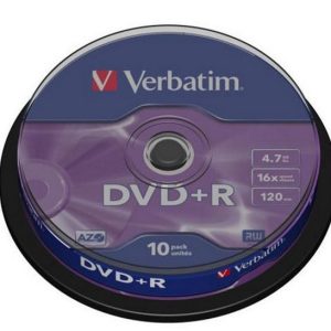 DVD+R VERBATIM 4,7 GB 16X TARRINA 10 UDS