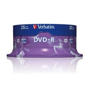 DVD+R VERBATIM 4,7 GB 16X TARRINA 25 UDS