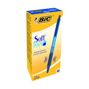 BOLIGRAFO BIC SOFT FEEL RETRACTIL CON GRIP AZUL