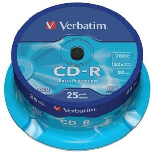 CD-R VERBATIM 700 MB 52X EXTRA PROT TARRINA 25 UDS