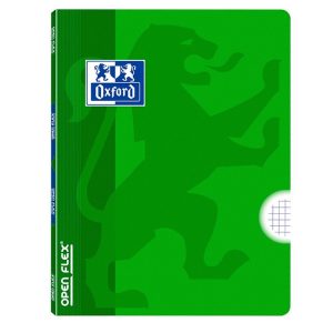 LIBRETA GRAPADA TAPA PLASTICO A4 48H CUADRO 4MM VERDE