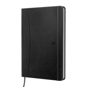 LIBRETA COSIDA OXFORD SIGNATURE A5 80H OP LISO TE NEGRO