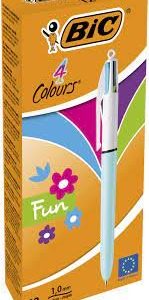 BOLIGRAFO BIC 4 COLORES FUN AZUL PASTEL