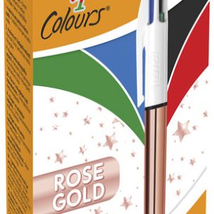 BOLIGRAFO BIC 4 COLORES ROSE GOLD
