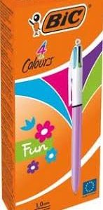 BOLIGRAFO BIC 4 COLORES FUN LILA PASTEL