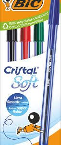 BLISTER 4 BOLIGRAFO BIC CRISTAL SOFT COLORES SURTIDOS