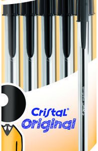 BOLIGRAFO BIC CRISTAL MEDIO BLISTER 5 UDS NEGRO 802051