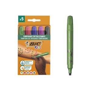 ROTULADOR BIC KIDS TATTOO SELLOS 5 COLORES SURTIDOS