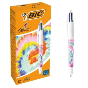 BOLIGRAFO BIC 4 COLORES TIE DYE PASTEL