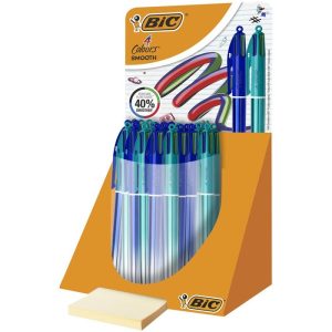 EXPOSITOR 30 BOLIGRAFO BIC 4 COLORES SMOOTH