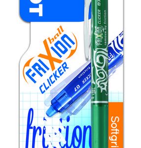 BOLIGRAFO PILOT FRIXION CLICKER VERDE BLISTER 1 UD