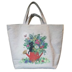 BOLSA DE TELA XL BUG ART GATO REGADERA