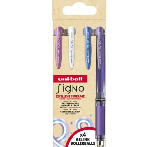 SET 4 BOLIGRAFO UNIBALL SIGNO UM-153 COLORES VIVOS