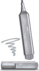 MARCADOR FABER TEXTLINER 46 METALLIC PLATA