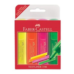 MARCADOR FABER CASTELL TEXTLINER 1546 4 COLORES SURTIDOS