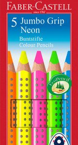 LAPIZ JUMBO GRIP NEON 5 COLORES SURTIDOS