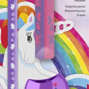 SET LAPIZ JUMBO+GOMA+AFILALAPIZ UNICORNIO GRAFITO HB VIOLET