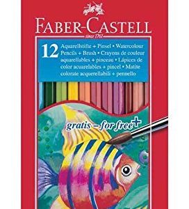 LAPIZ FABER CASTELL ACUARELABLE 12 COLORES SURTIDOS