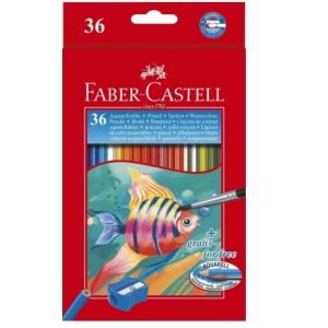 LAPIZ FABER CASTELL ACUARELABLE 36 COLORES SERIE ROJA