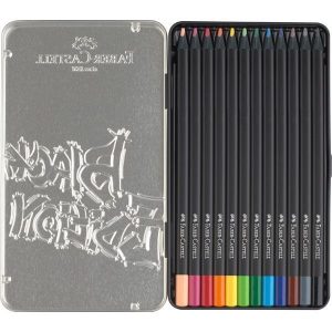 LAPIZ FABER CASTELL BLACK EDITION 12 COLORES BASICOS ESTUCH