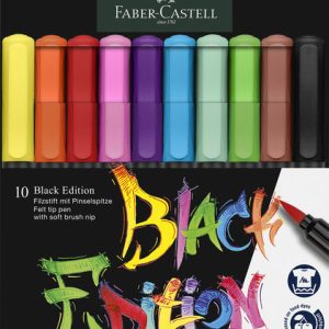 ROTULADOR FABER CASTELL BLACK EDITION PINCEL 10 COLORES SUR