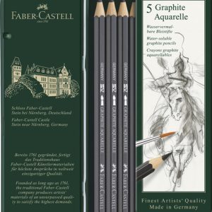LAPIZ FABER CASTELL GRAPHITE AQUARELLE CAJA 5 GRADUACIONES