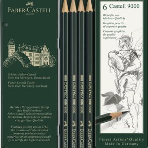 LAPIZ FABEL CASTELL 9000 CAJA 6 GRADUACIONES