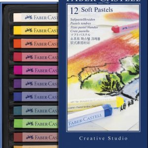TIZAS PASTEL BLANDO FABER CASTELL 12 COLORES SURTIDOS