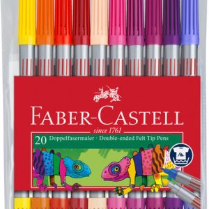 ROTULADOR FABER CASTELL DOBLE PUNTA 20 COLORES SURTIDOS