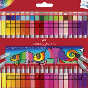 ROTULADOR FABER CASTELL DOBLE PUNTA 40 COLORES SURTIDOS