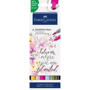 ROTULADOR GOLDFABER AQUA ESTUCHE 6 COLORES LETTERING