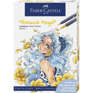 SET FABER CASTELL SKETCH MARKER ROMANTIC MANGA GOLD N?1
